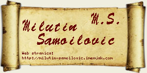Milutin Samoilović vizit kartica